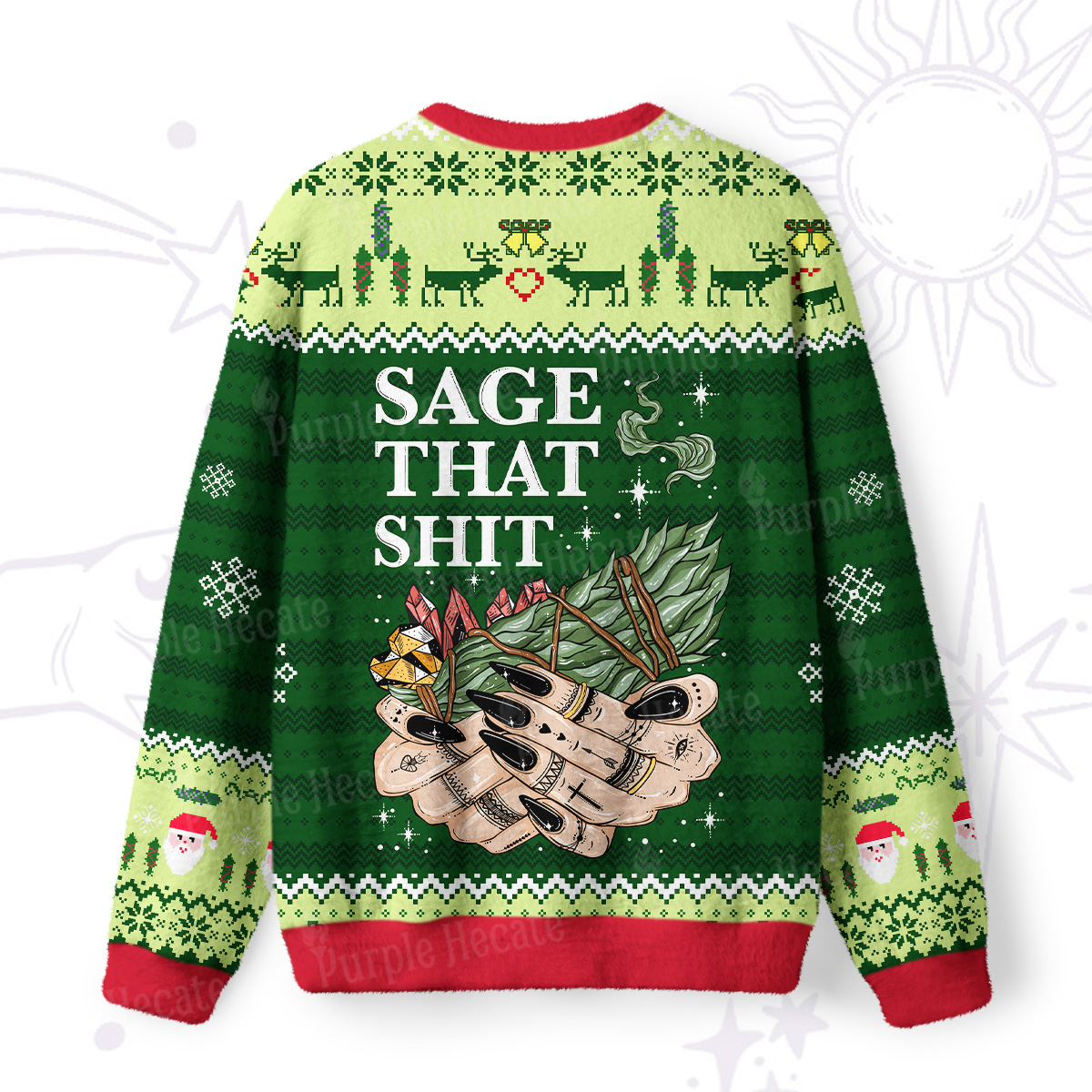 Purplehecate Smudge That Shit Ugly Christmas Sweatshirts