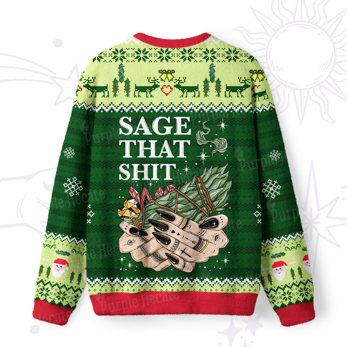 Purplehecate Smudge That Shit Ugly Christmas Sweatshirts