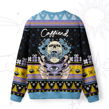 Purplehecate Caffiend Ugly Christmas Sweatshirts