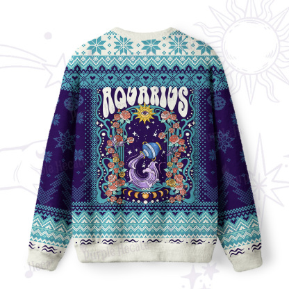 Purplehecate Aquarius Spirit Zodiac Ugly Christmas Sweatshirts