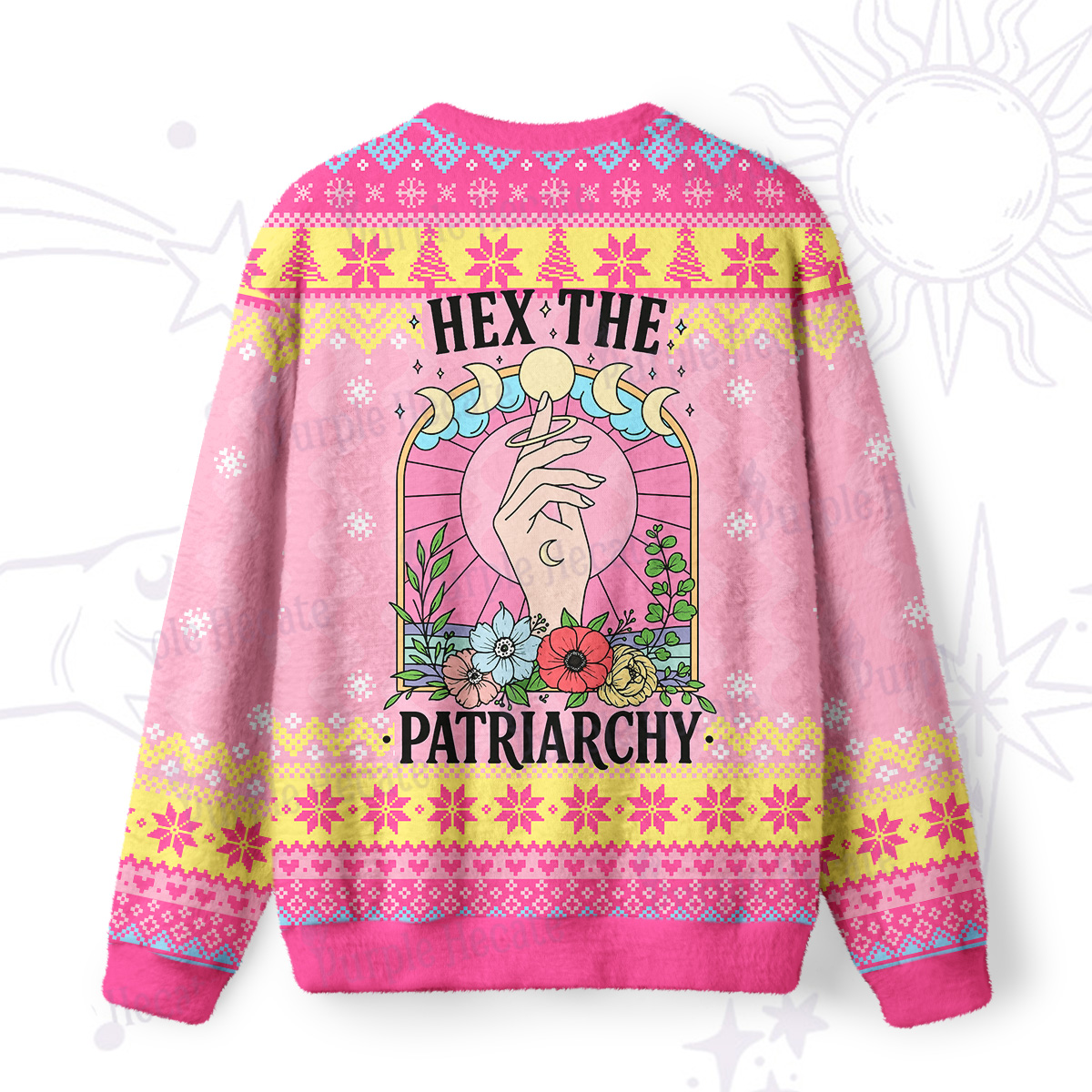 Purplehecate Hex The Patriarchy Ugly Christmas Sweatshirts
