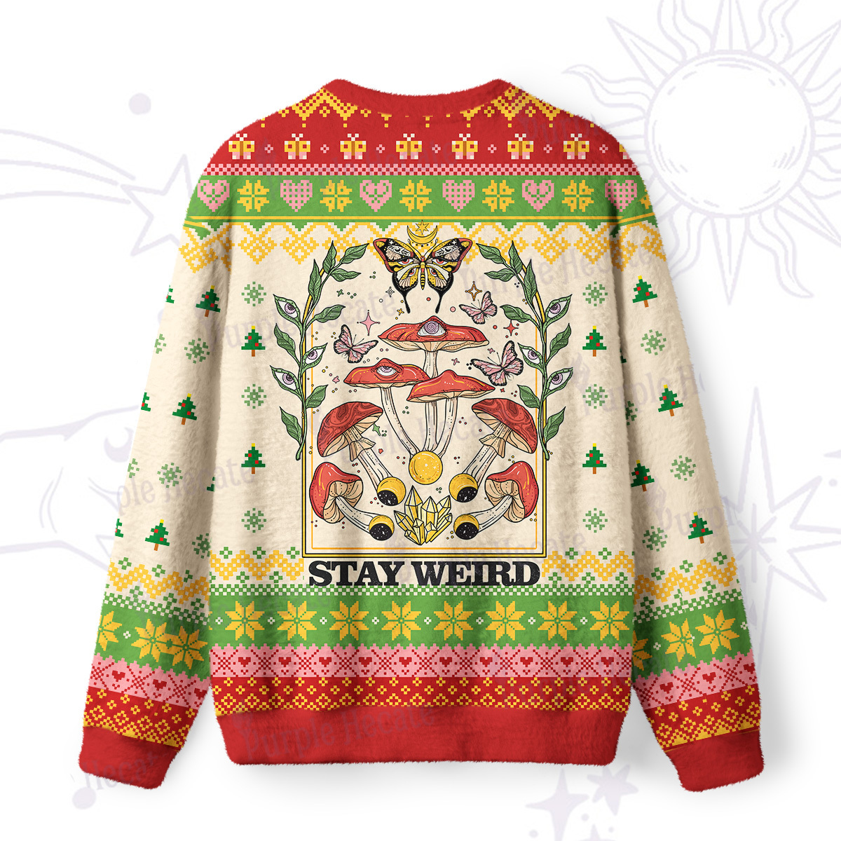 Purplehecate Stay Weird Ugly Christmas Sweatshirts