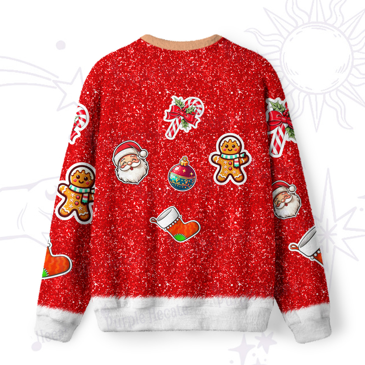Purplehecate Bling Santa Body Ugly Christmas Sweatshirts
