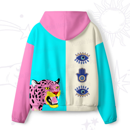Purplehecate Savage Leopard Evil Eye All-Over Print Hoodie