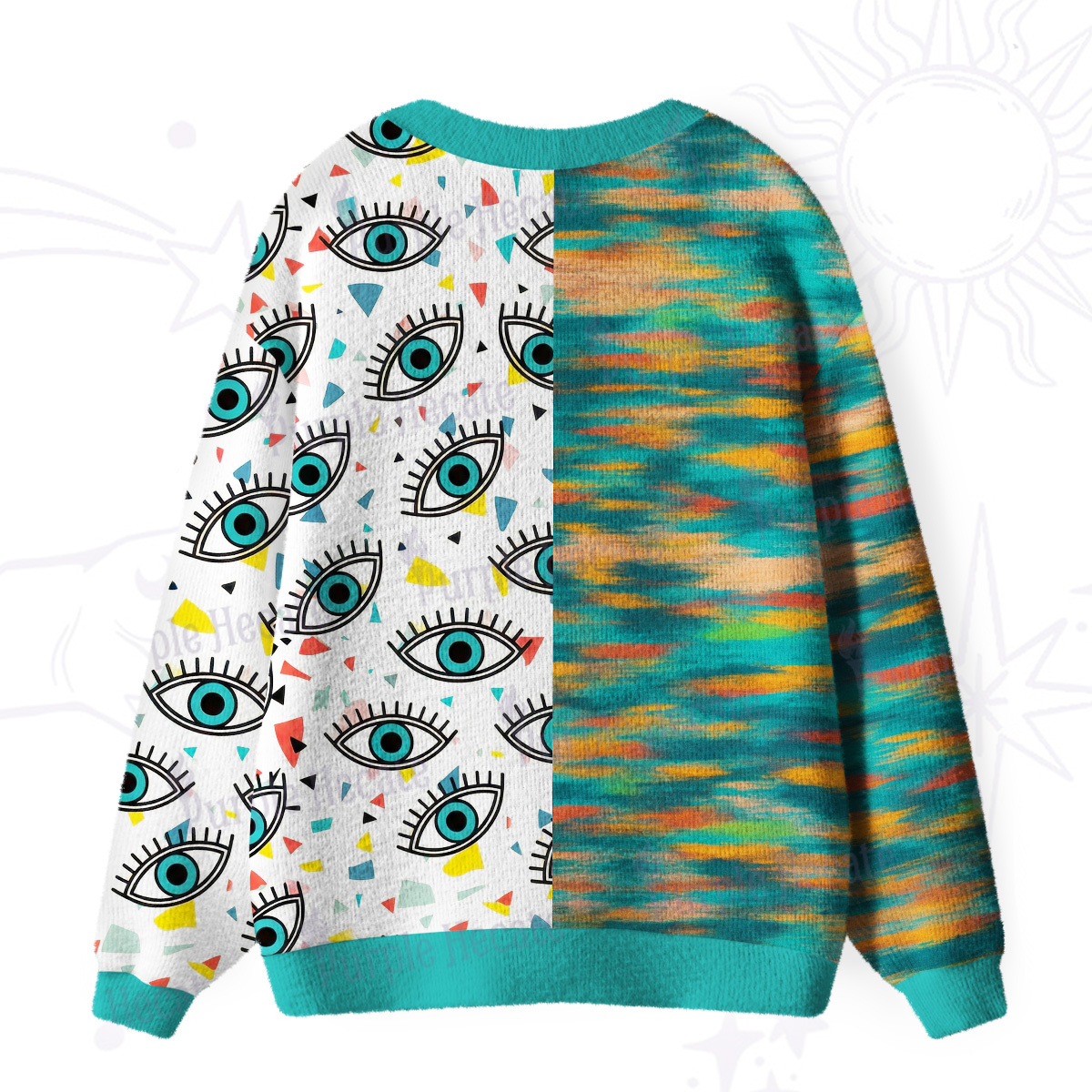 Purplehecate Evil Eye Protection Ugly Cardigan Sweaters