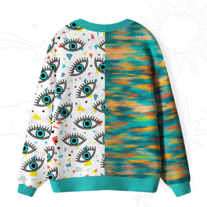 Purplehecate Evil Eye Protection Ugly Cardigan Sweaters