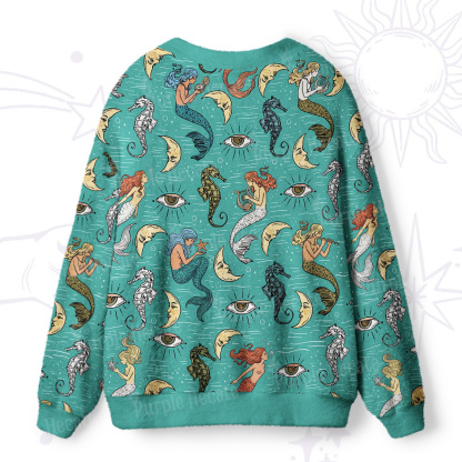 Purplehecate Mermaid Magic Ugly Cardigan Sweaters