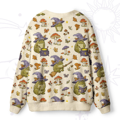 Purplehecate Wizard Frog Ugly Cardigan Sweaters