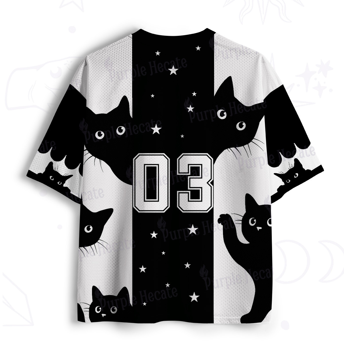 Purplehecate Peekaboo Cats Mesh Jersey
