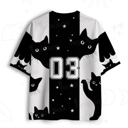 Purplehecate Peekaboo Cats Mesh Jersey