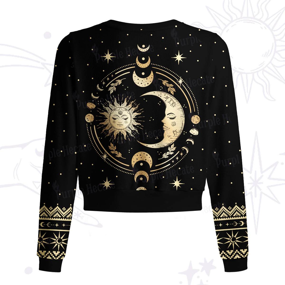 Purplehecate Celestial Sun and Moon Knit Cardigan