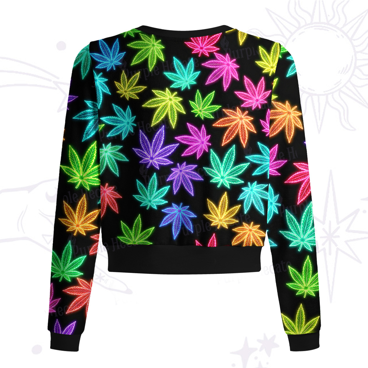 Purplehecate Trippy Weed Knit Cardigan