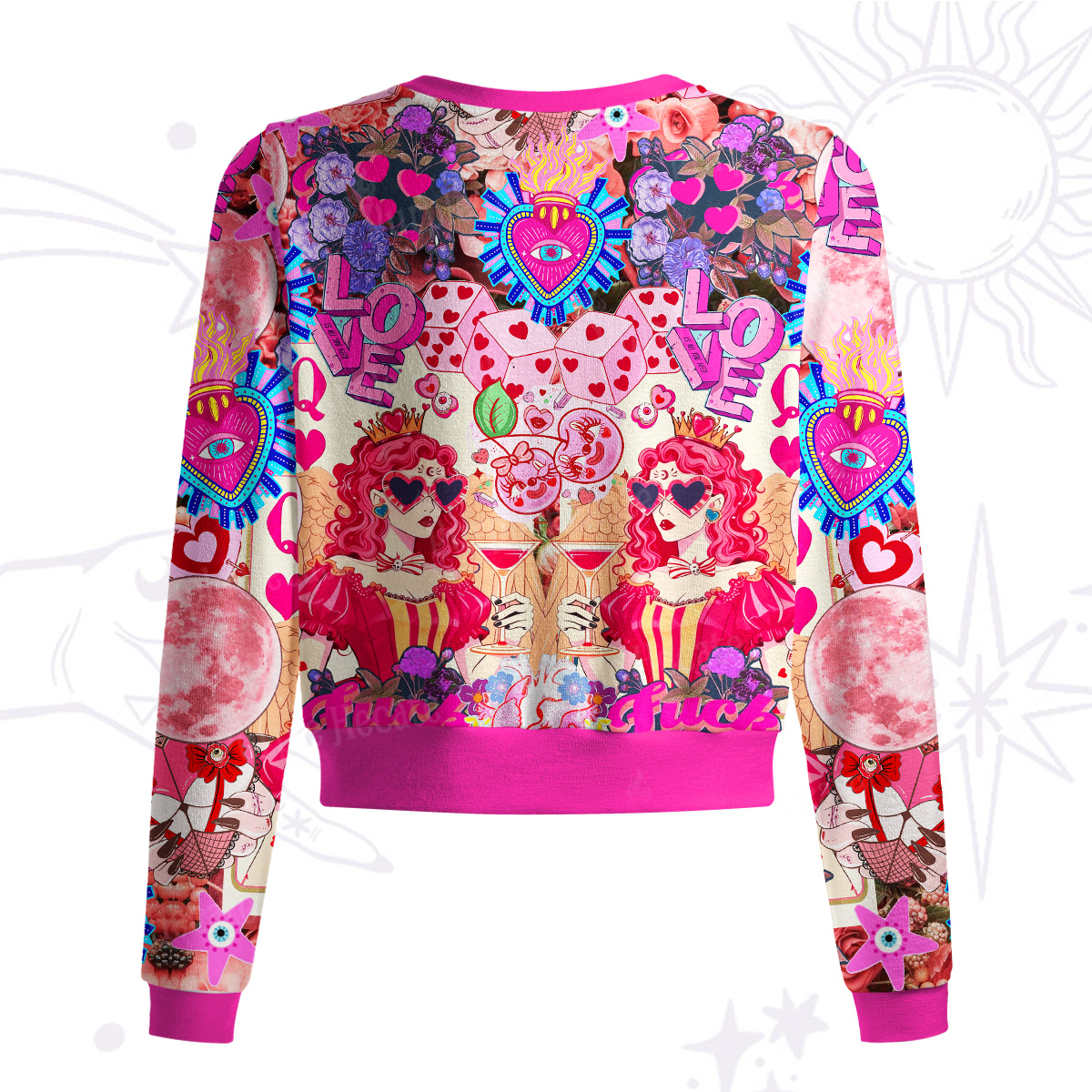 Purplehecate Queen of Hearts Angel Graphic Knit Cardigan