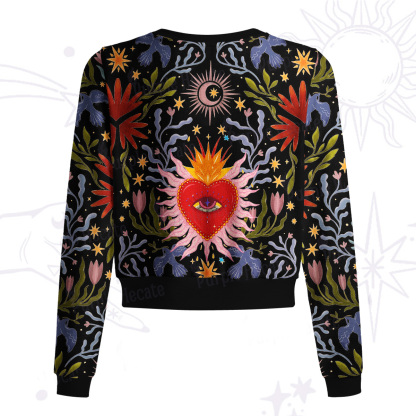 Purplehecate Sacred Flame Heart Knit Cardigan