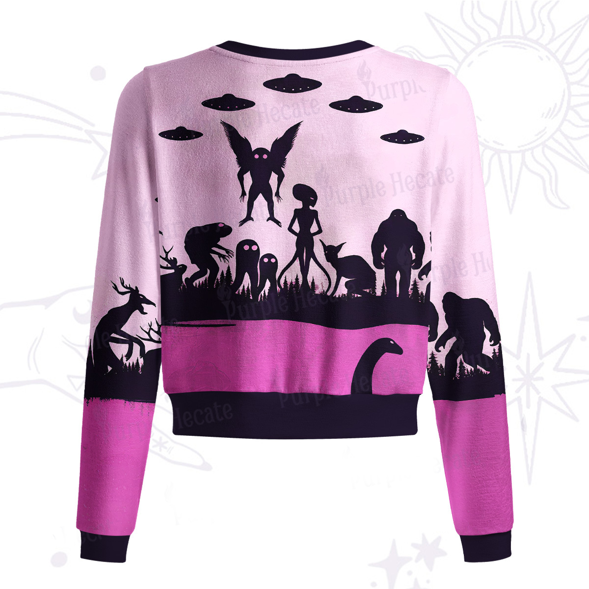Purplehecate Alien Lake Monster Encounter Knit Cardigan