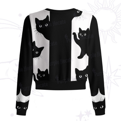 Purplehecate Peekaboo Cats Knit Cardigan