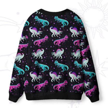 Purplehecate Cool Dinosaur Ugly Cardigan Sweaters
