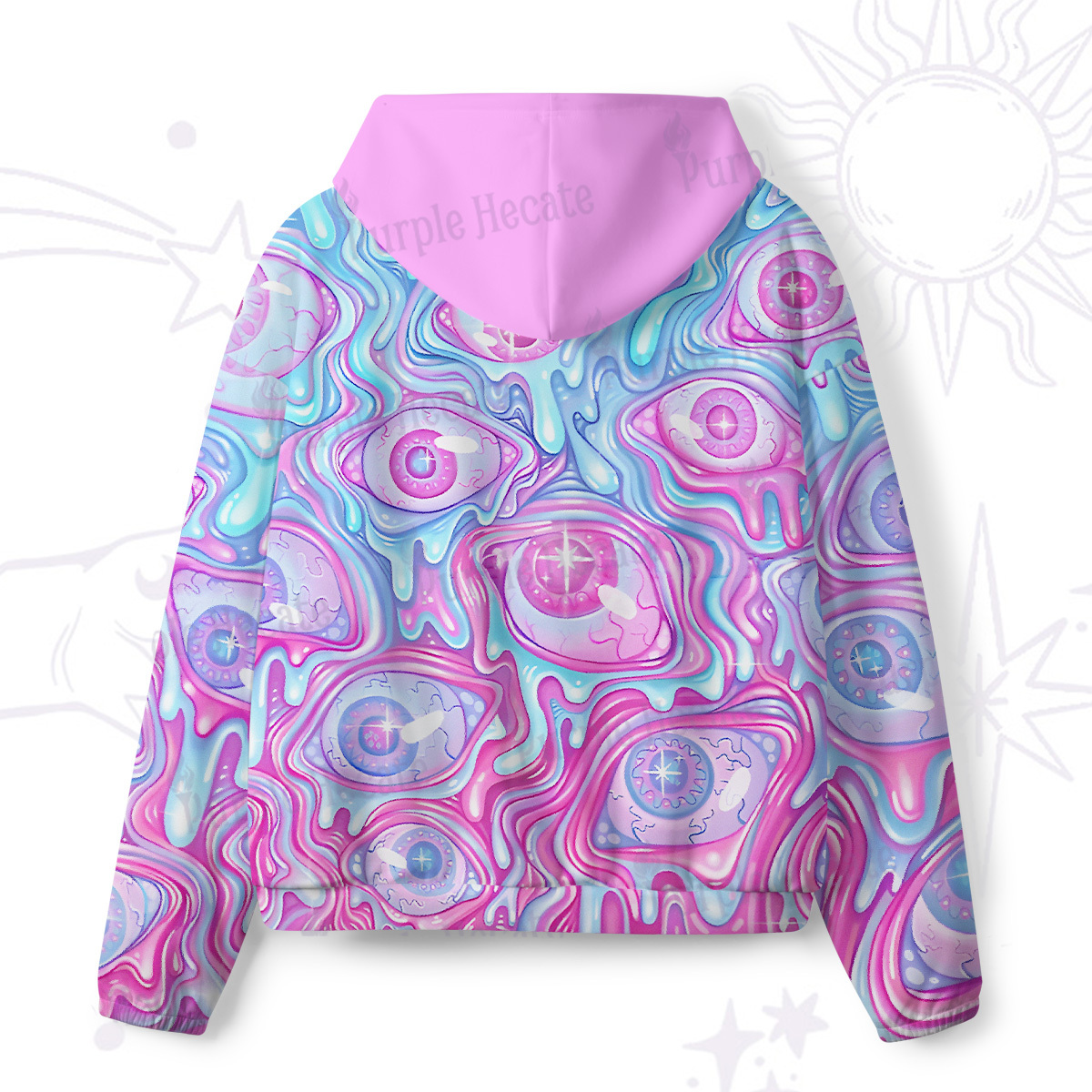 Purplehecate Pastel Flow Ocular All-Over Print Hoodie