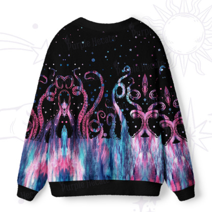 Purplehecate Ombre Octopus Glitter Tentacles Ugly Cardigan Sweaters