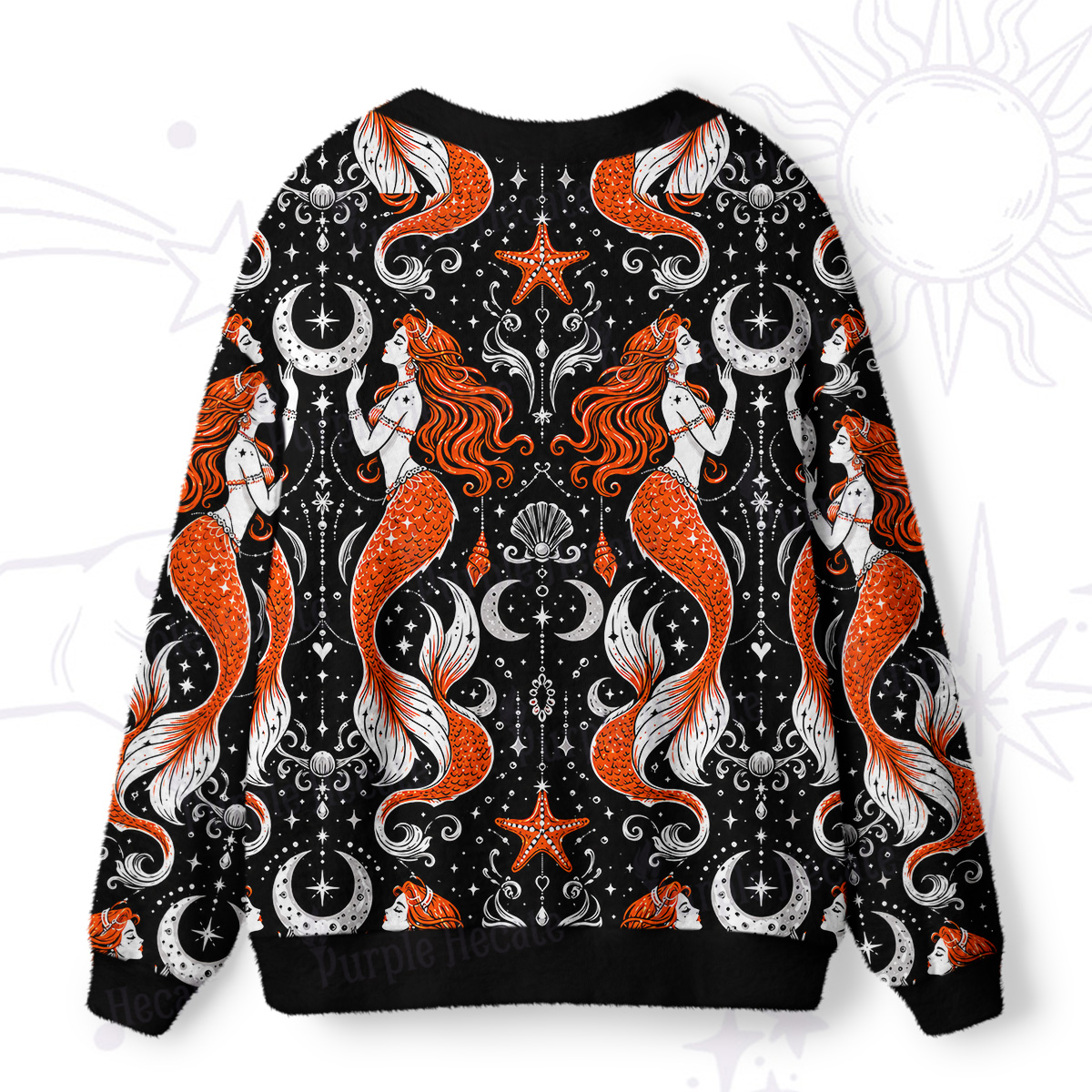 Purplehecate Occult Sea Witch Mermaid Ugly Cardigan Sweaters
