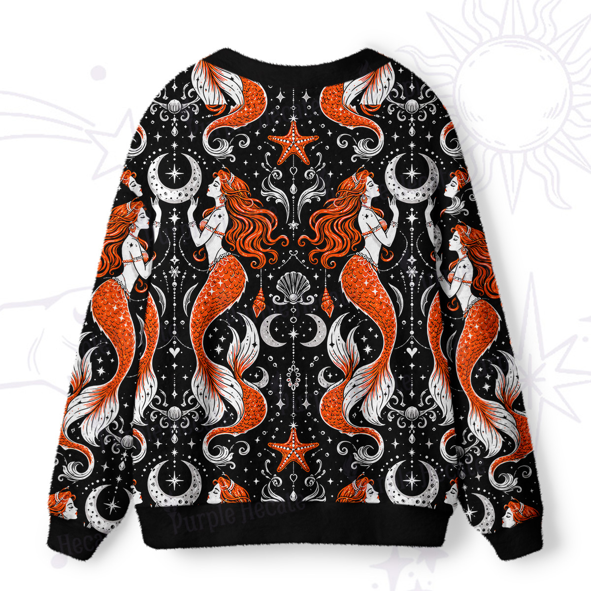 Purplehecate Occult Sea Witch Mermaid Ugly Cardigan Sweaters