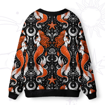 Purplehecate Occult Sea Witch Mermaid Ugly Cardigan Sweaters