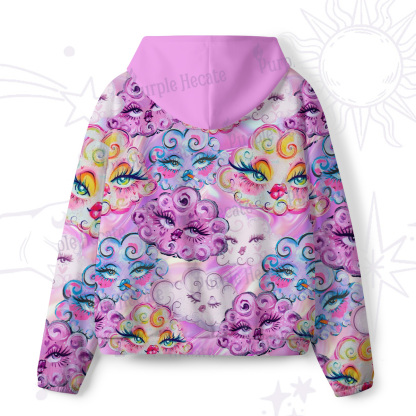Purplehecate Dreamy Cloud Faces All-Over Print Hoodie