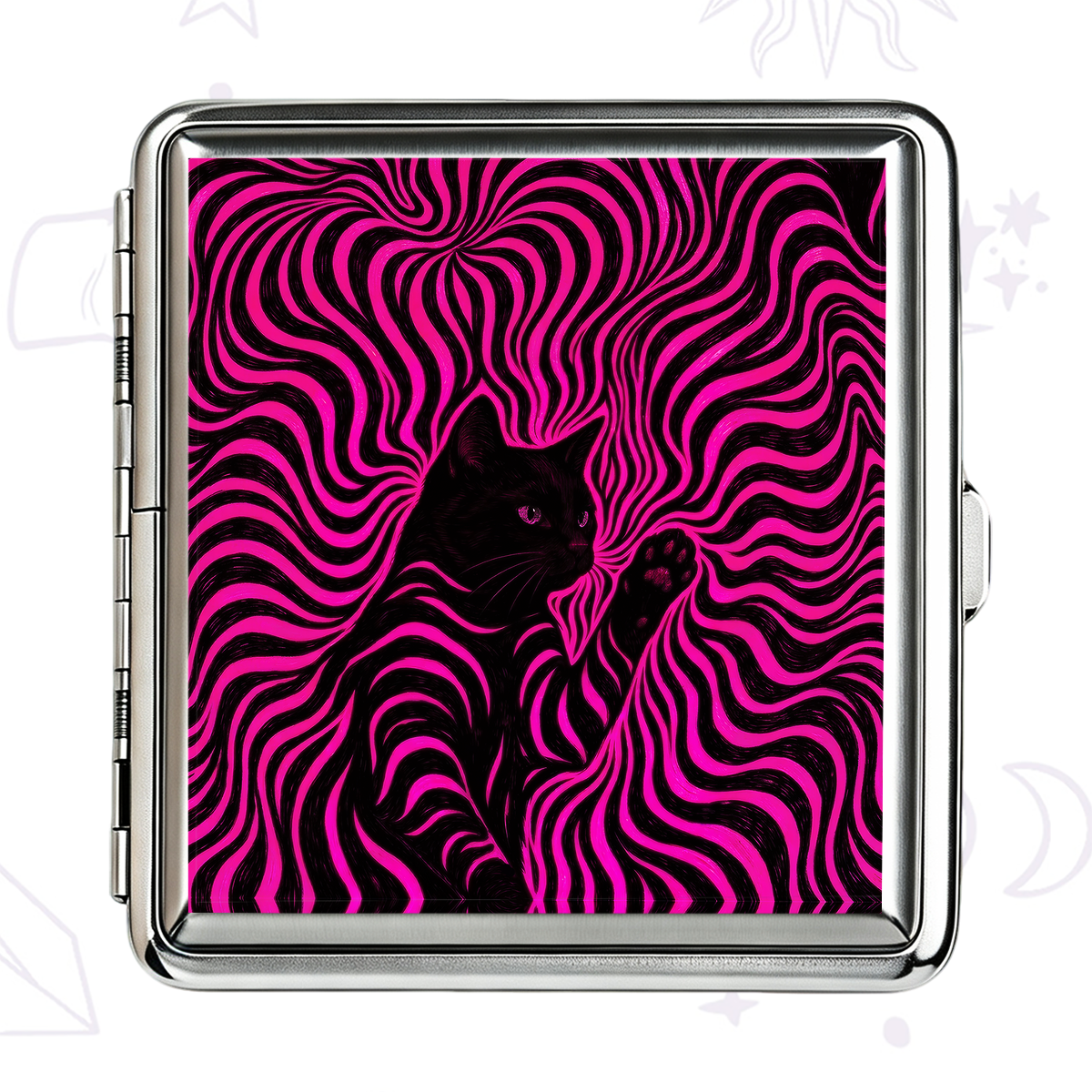 Purplehecate Psychedelic Cat Cigarette Case