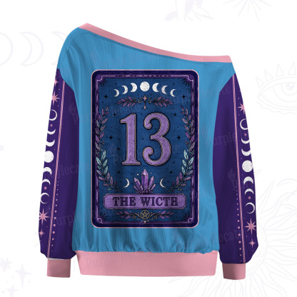 Purplehecate The Witch Skeleton Tarot Off The Shoulder Graphic Jersey