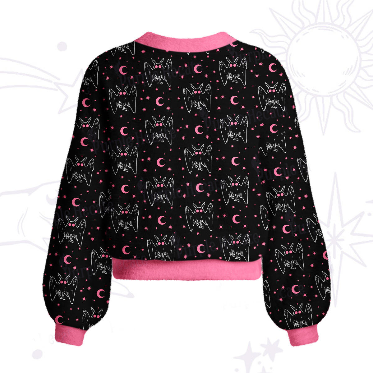 Purplehecate Witchy Mothman Night Cardigan Sweaters