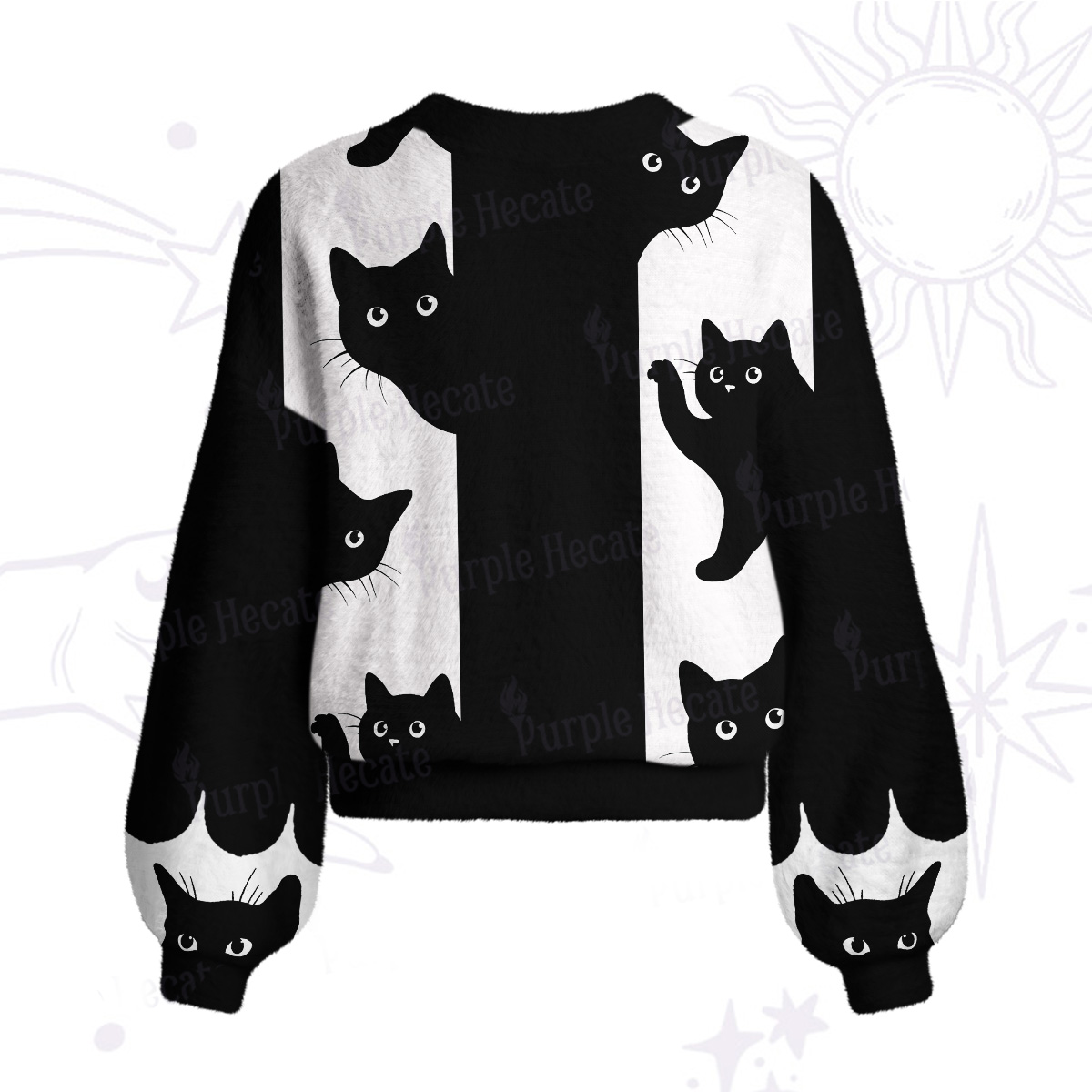 Purplehecate Peekaboo Cats Cardigan Sweaters