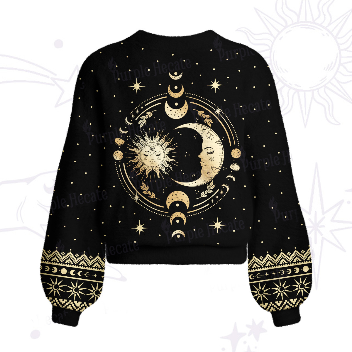 Purplehecate Celestial Sun and Moon Cardigan Sweaters