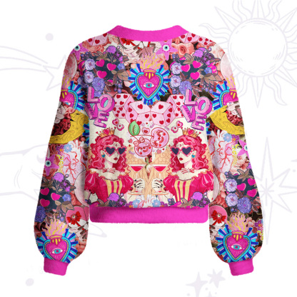 Purplehecate Queen of Hearts Angel Graphic Cardigan Sweaters