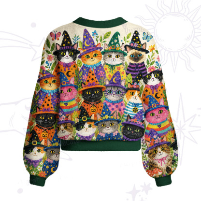 Purplehecate Witchy Meow-Meow Gathering Cardigan Sweaters