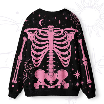 Purplehecate Ribcage Web of Love Ugly Cardigan Sweaters