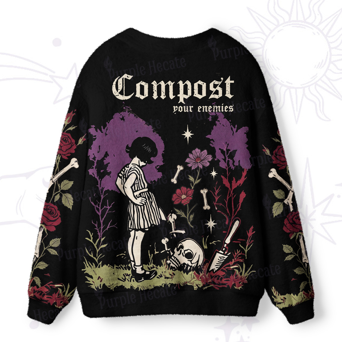 Purplehecate Compost Your Enemies Ugly Cardigan Sweaters