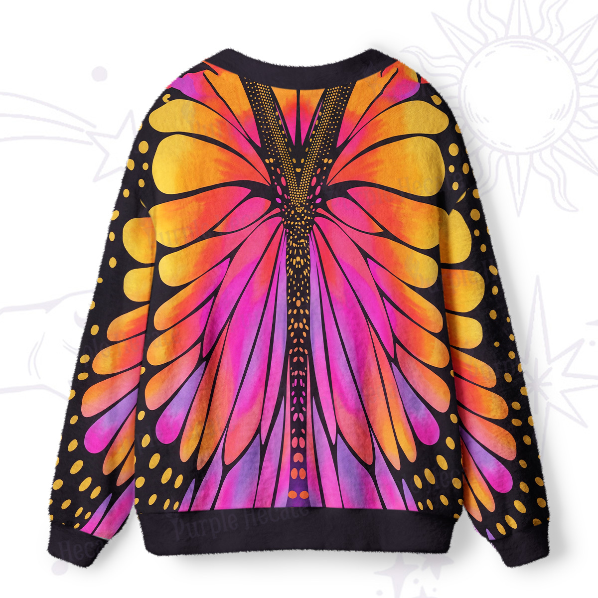 Purplehecate Butterfly Wings Ugly Cardigan Sweaters