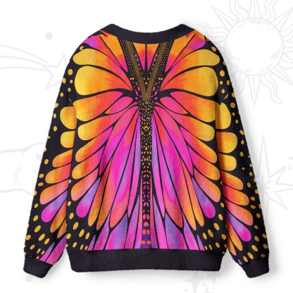 Purplehecate Butterfly Wings Ugly Cardigan Sweaters