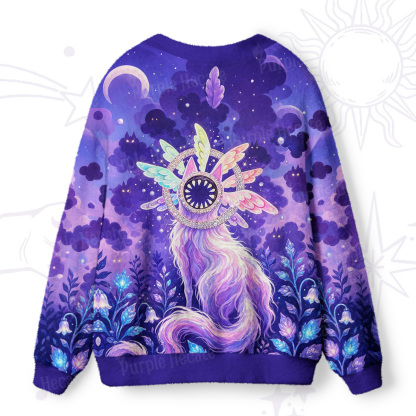 Purplehecate Otherworldly Cryptid Cat Ugly Cardigan Sweaters