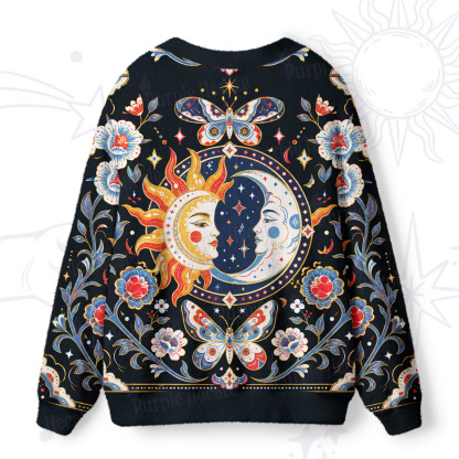 Purplehecate Kiss of Sun and Moon Ugly Cardigan Sweaters