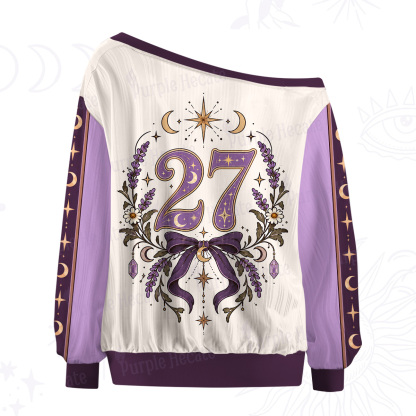 Purplehecate Dear Diary Magic Witch Off The Shoulder Graphic Jersey