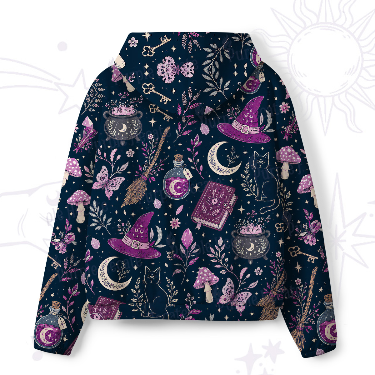 Purplehecate Witchcraft Spellbook All-Over Print Hoodie