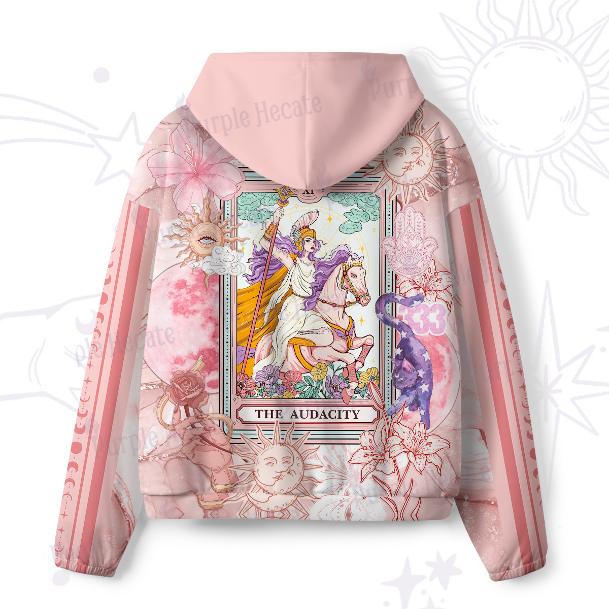Purplehecate The Audacity Tarot Card All-Over Print Hoodie