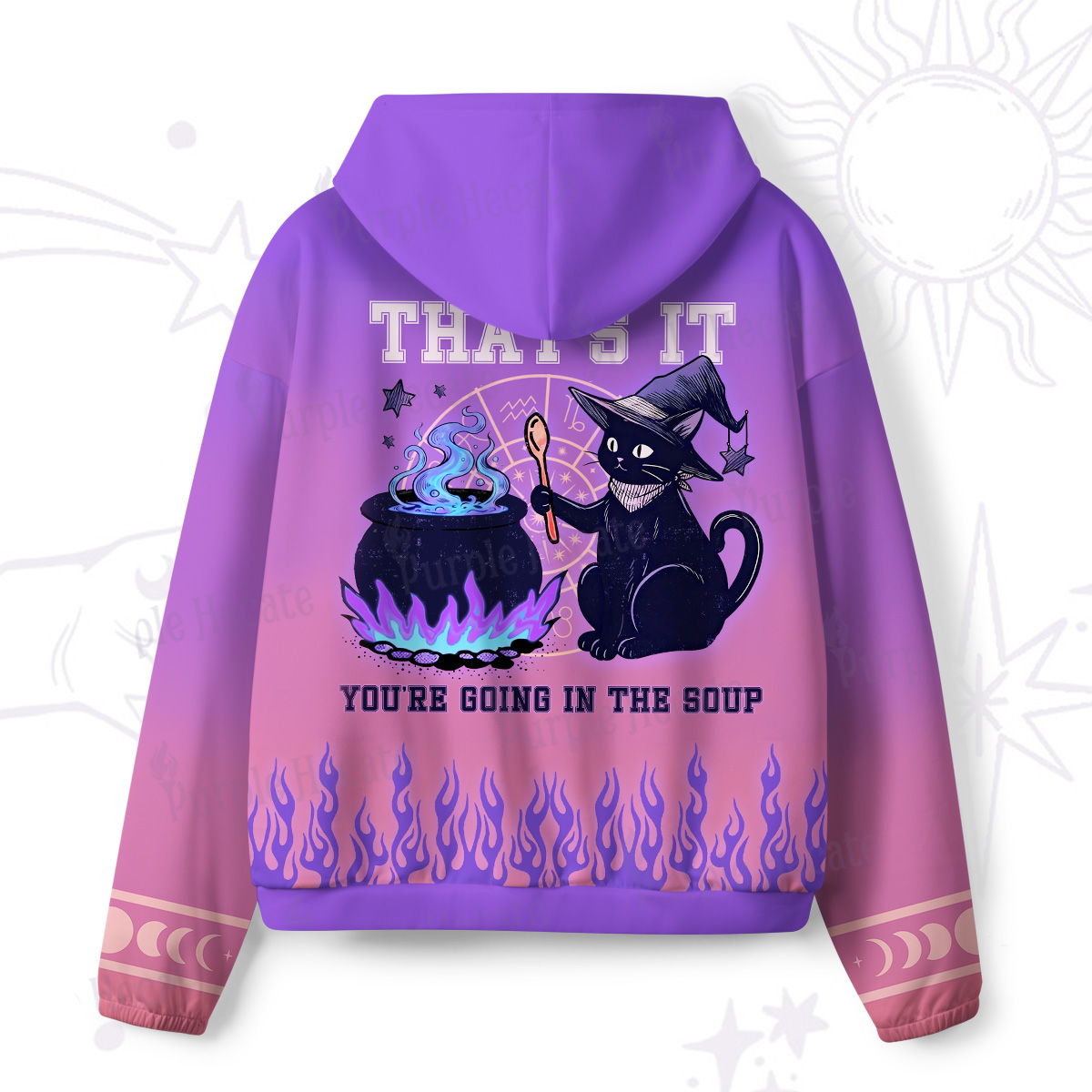 Purplehecate That's It You're Going In The Soup All-Over Print Hoodie