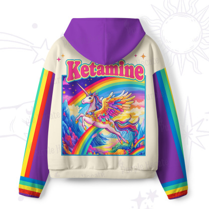 Purplehecate Ketamine Rainbow Unicorn All-Over Print Hoodie