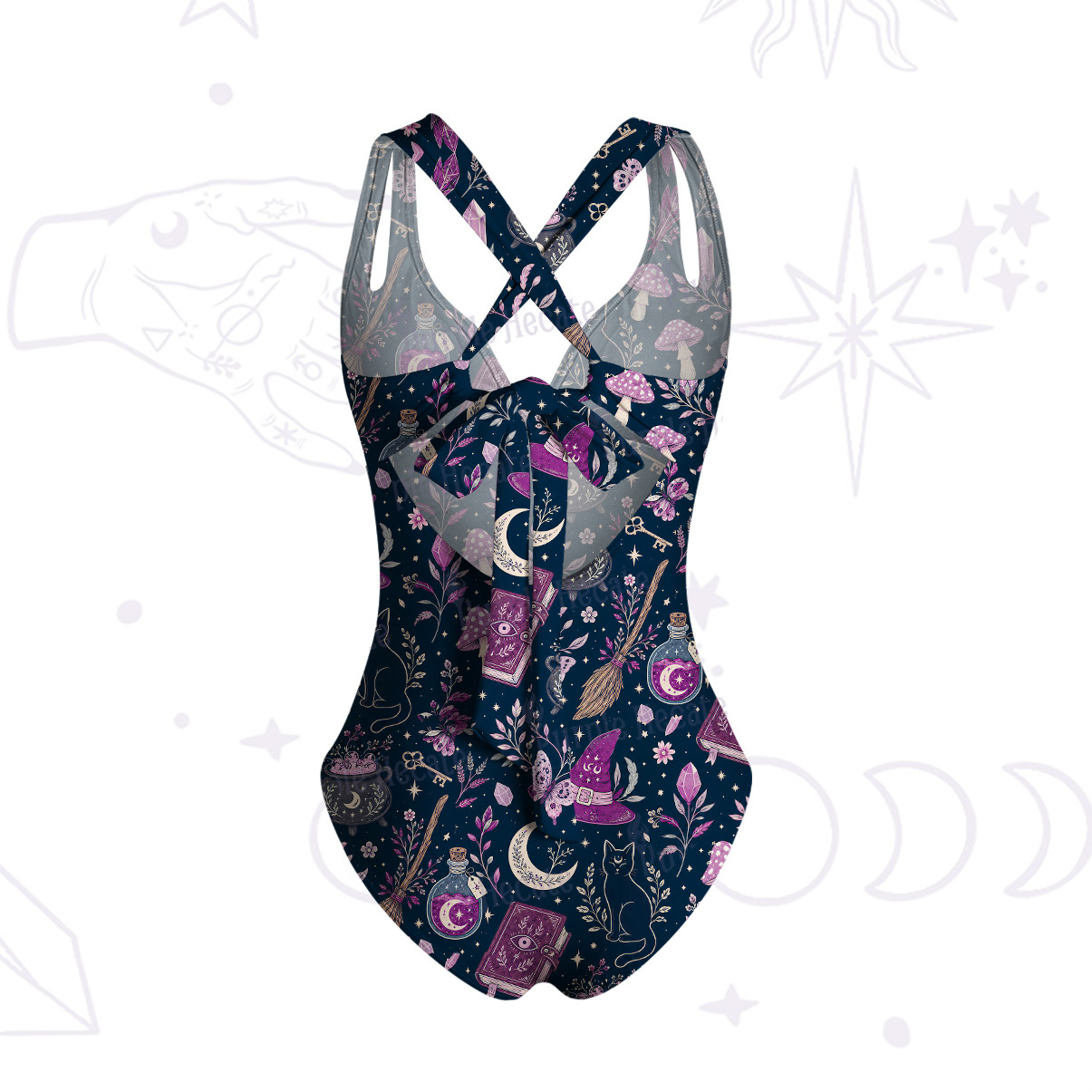 Purplehecate Witchcraft Spellbook One-Piece Swimsuit