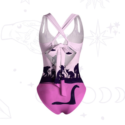 Purplehecate Alien Lake Monster Encounter One-Piece Swimsuit