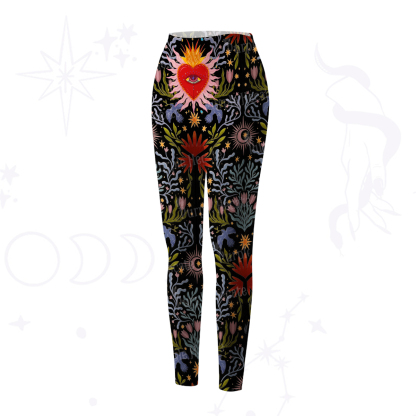 Purplehecate Sacred Flame Heart Yoga Pants