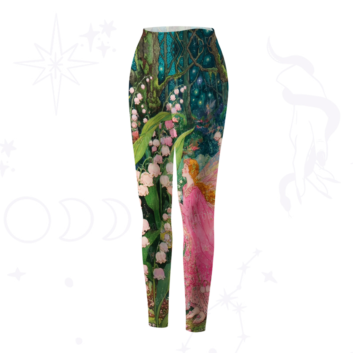 Purplehecate Mystic Secret Lily Fairy Forest Yoga Pants