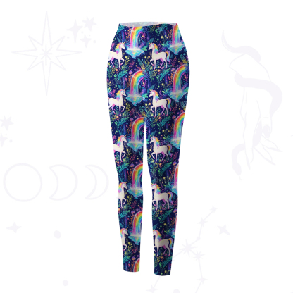 Purplehecate Rainbow Forest Unicorn Magic Yoga Pants